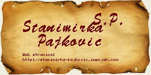 Stanimirka Pajković vizit kartica